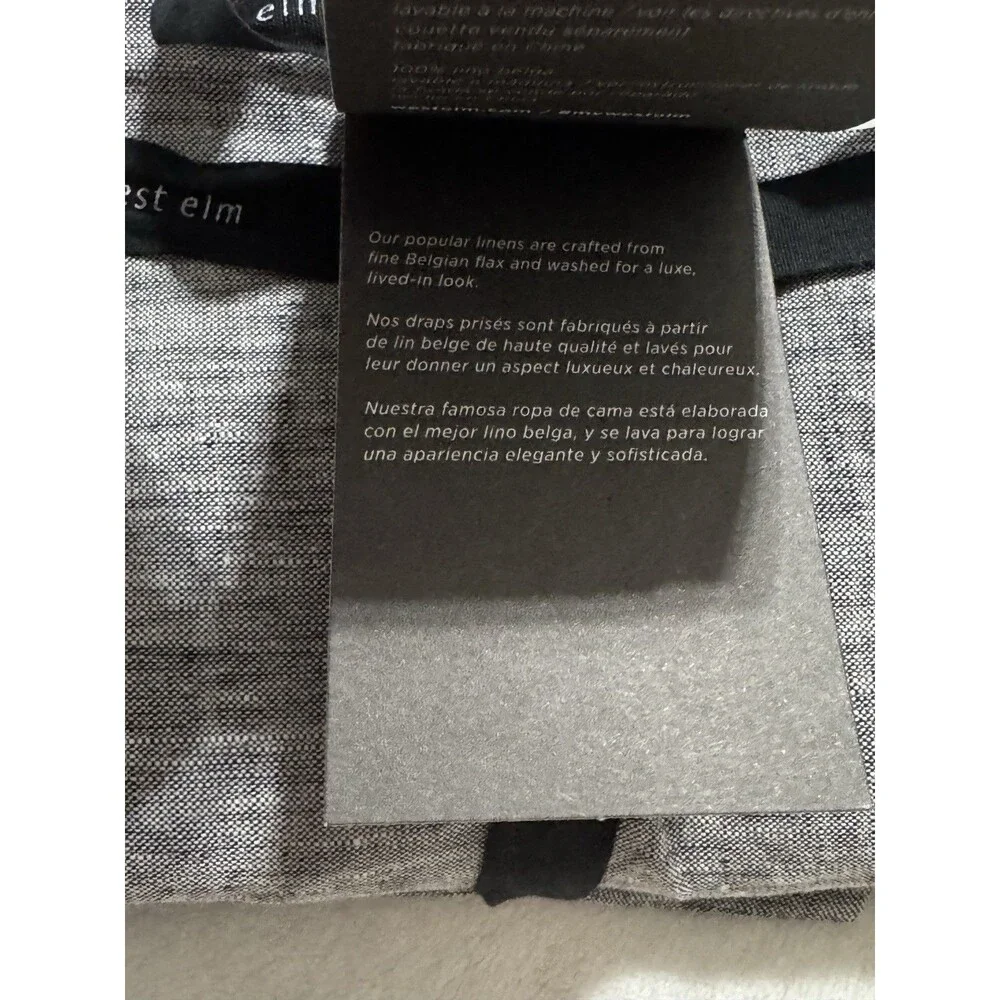 West Elm Belgian Flax Melange Linen Euro Pillow Sham 26